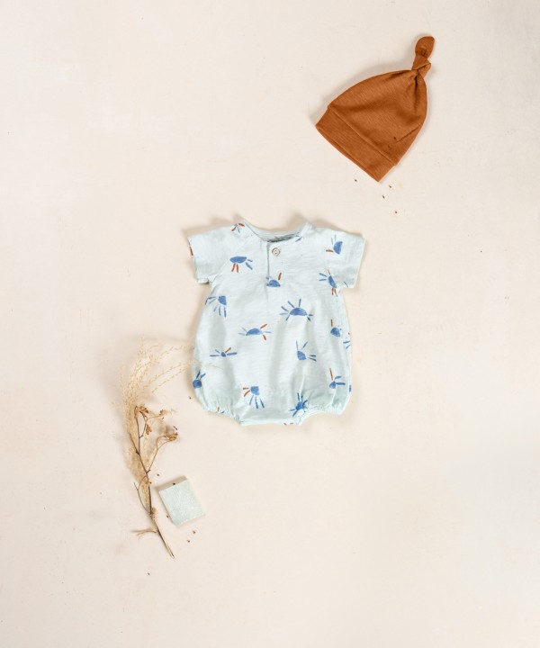 Printed jumpsuit in organic cotton