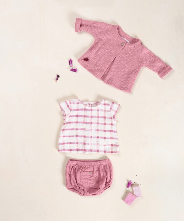 Blusa con estampado a cuadros