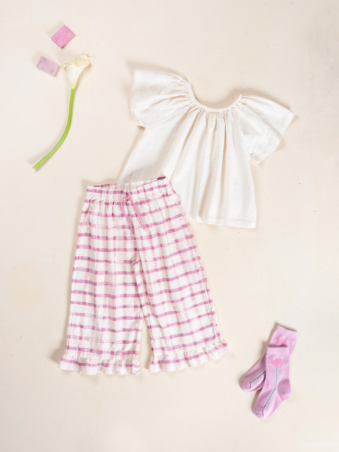 Calzini jacquard con motivo floreale