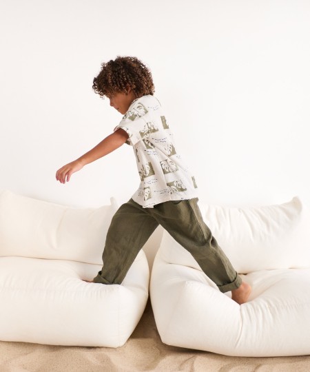 T-shirt en m�lange de fibres naturelles