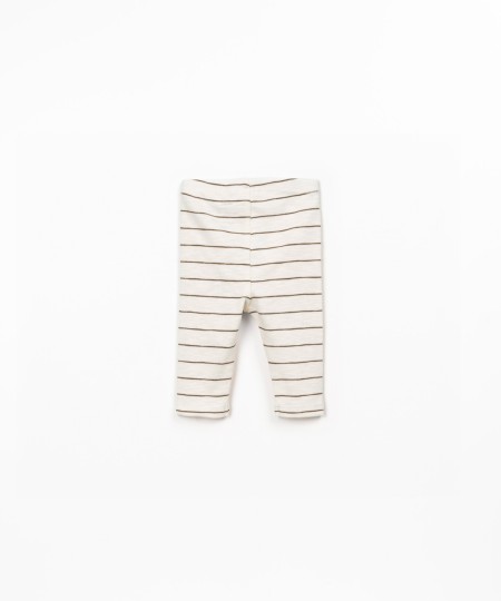 Leggings de algodón orgánico a rayas