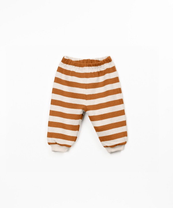 Leggings a righe con cintura elastica