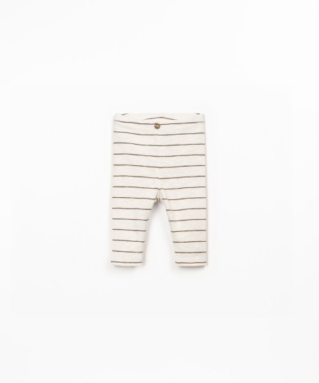 Legging rayé en coton biologique