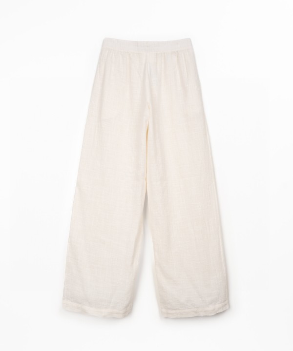 Jersey trousers in organic cotton and linen