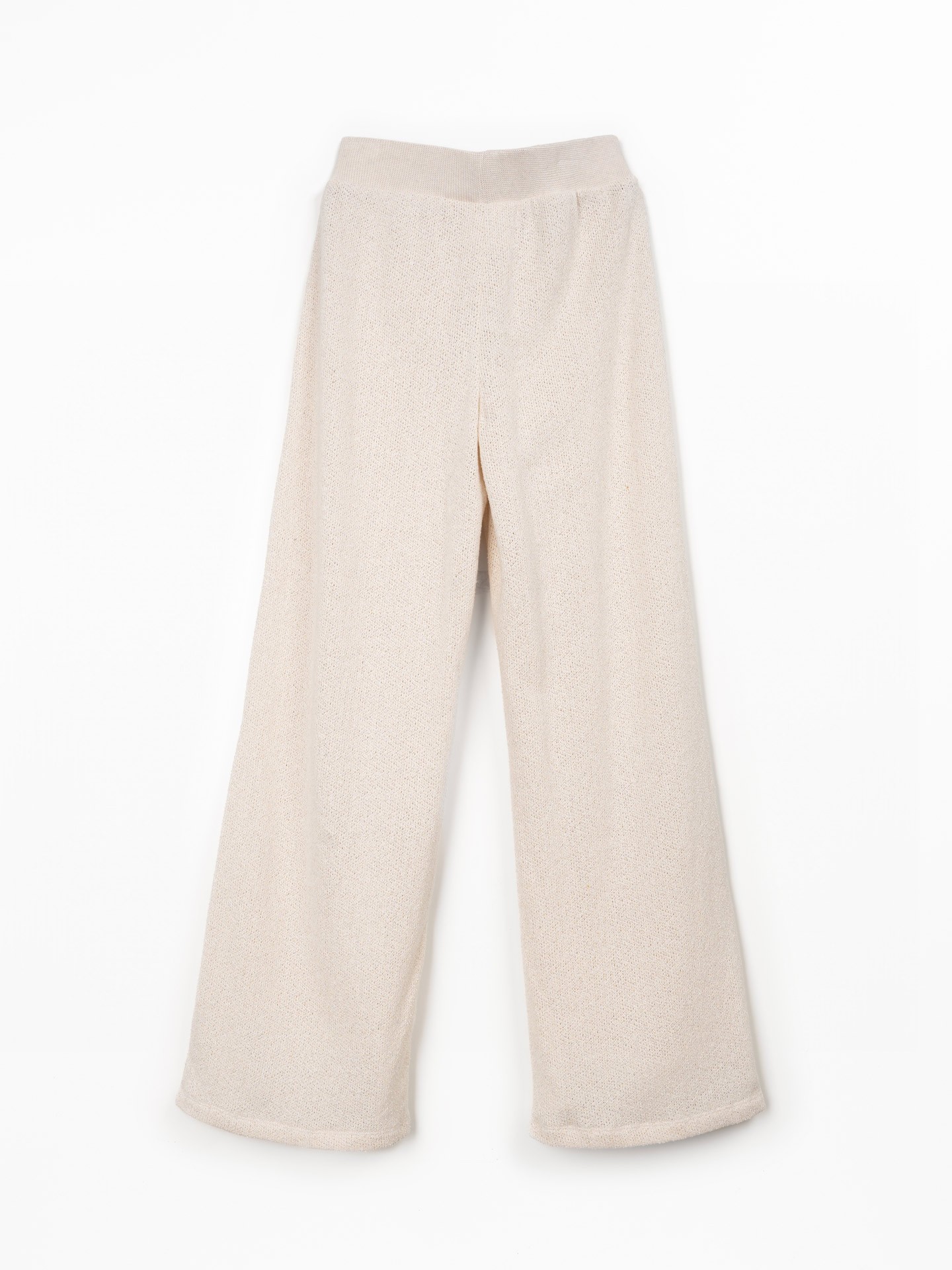 Calça de malha em algodão reciclado