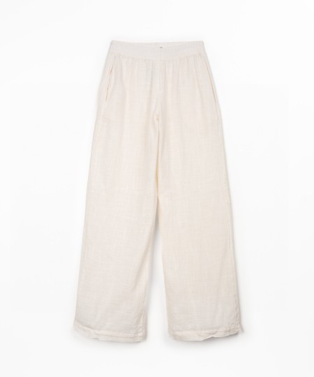 Jersey trousers in organic cotton and linen