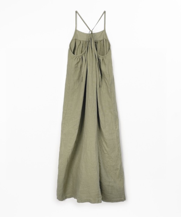 Vestido comprido em linho 