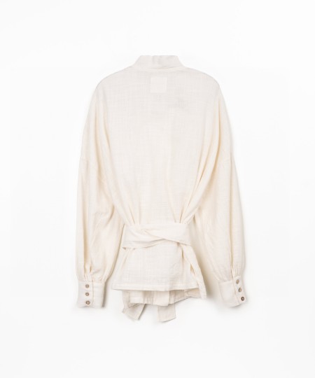 Chemise en tissu de coton biologique