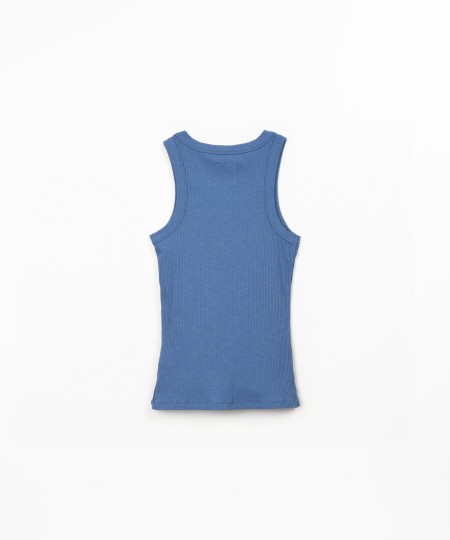 Top sans manches en jersey côtelé