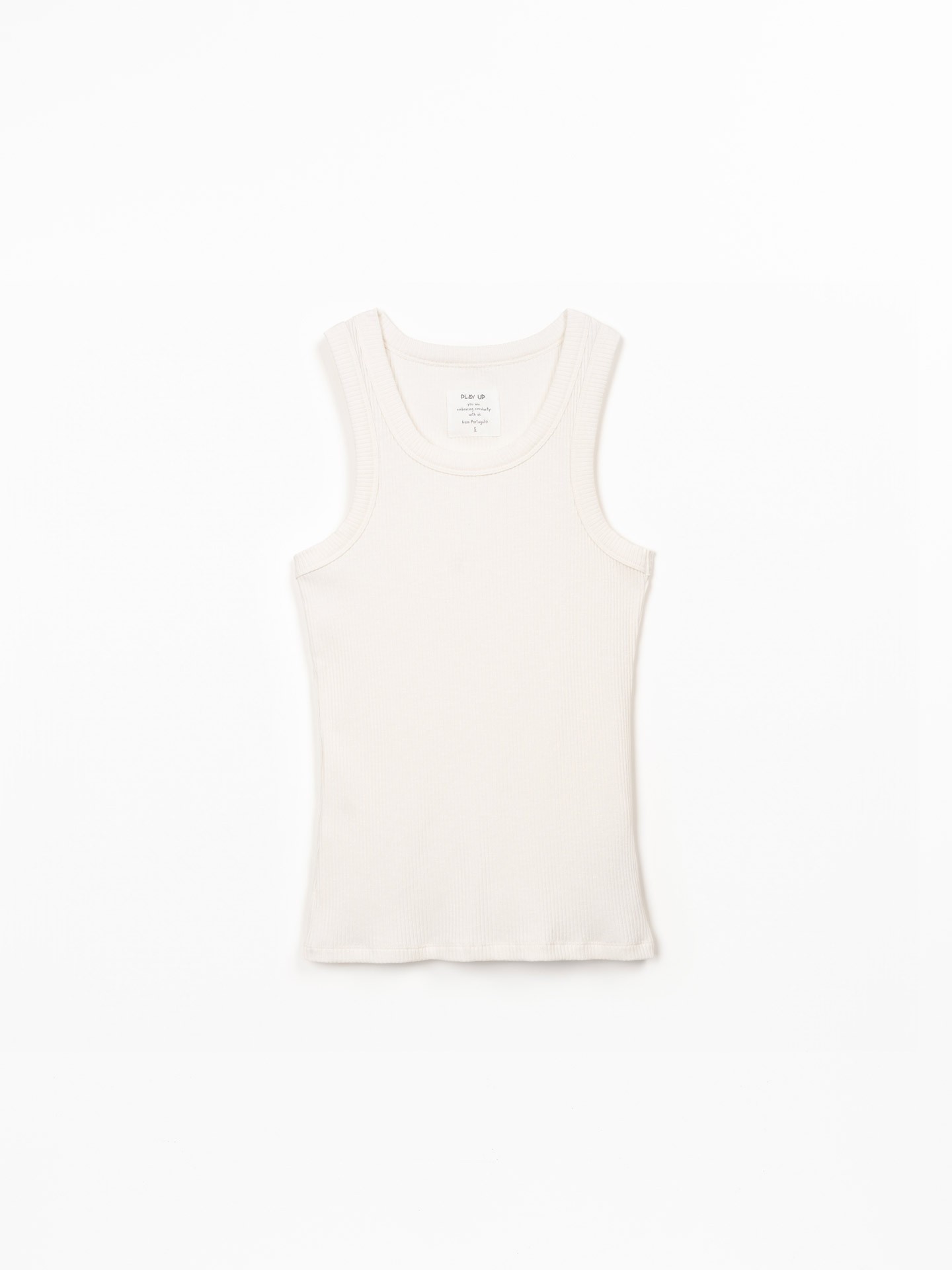 Top sans manches en jersey côtelé