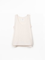 Top in maglia in cotone biologico e lino