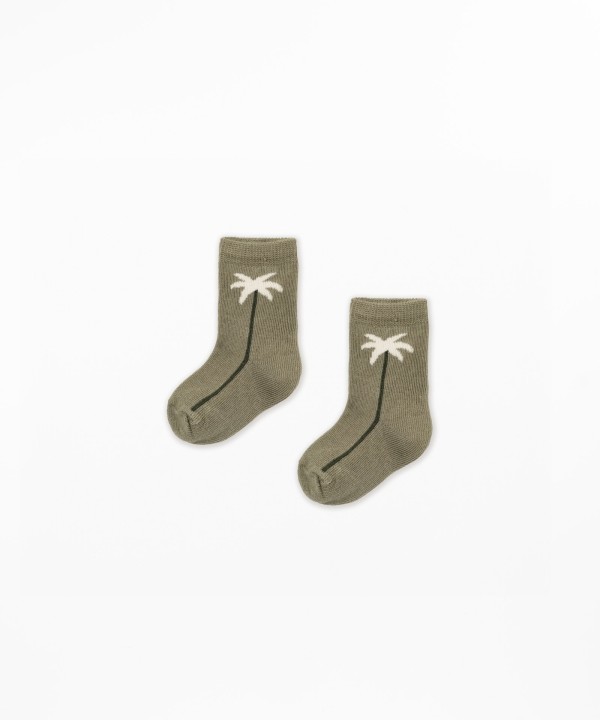 Socks with palm tree design