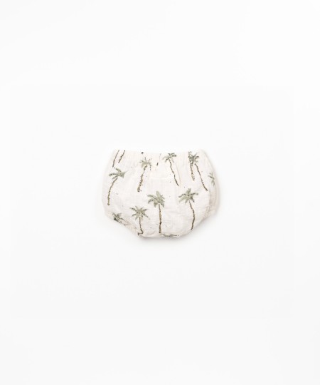 Pantalones cortos de algodón orgánico con estampado de palmeras