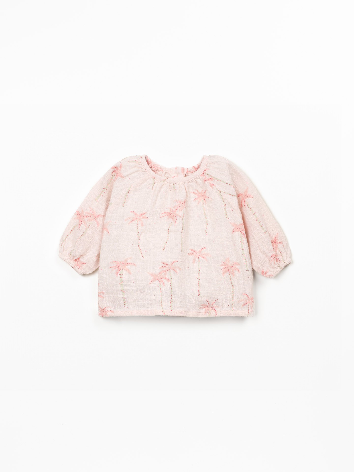 Blouse en tissu avec imprimé palmiers