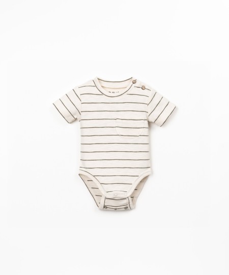 Body em algodão orgânico às riscas