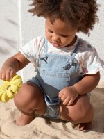 Tutina in denim con spalline regolabili