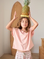 T-shirt in mixture of organic cotton and recycled cotton