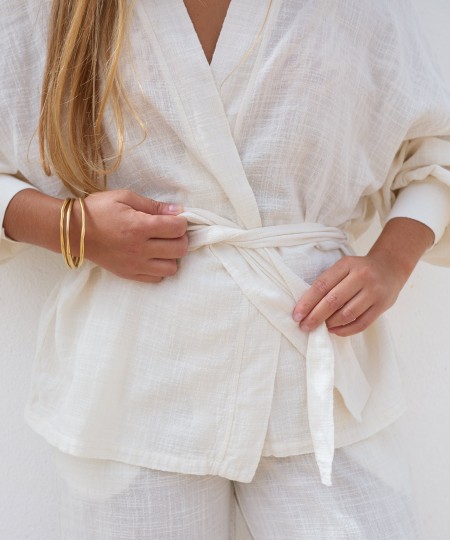 Chemise en tissu de coton biologique