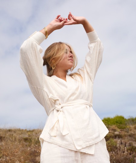 Camicia in tessuto di cotone biologico