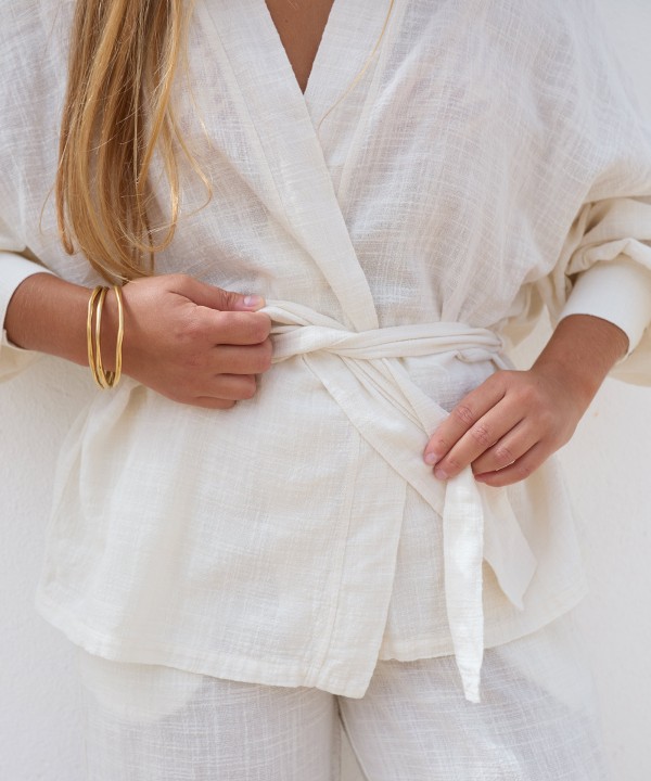 Camisa de tecido em algod�o org�nico