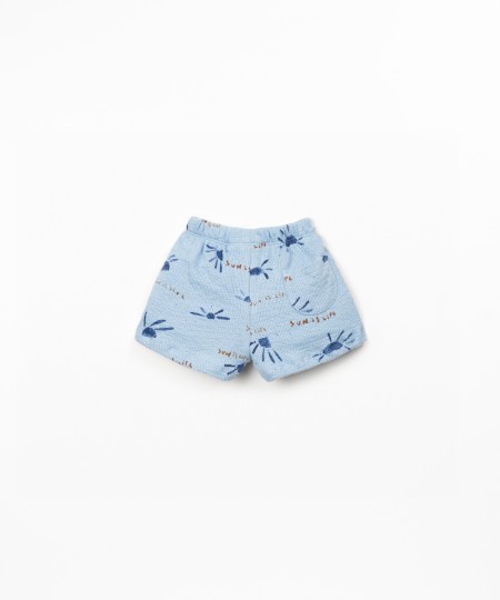 Calção de malha com estampado