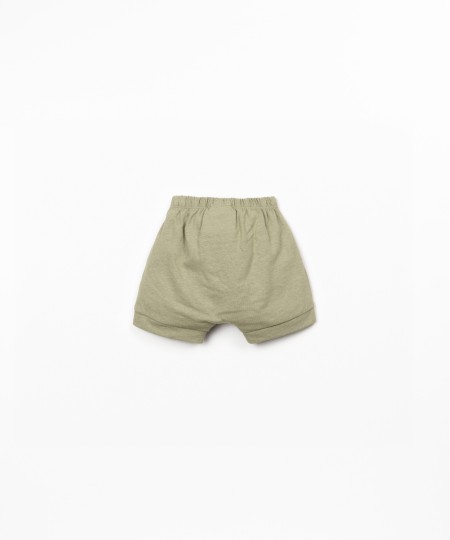 Pantaloncini in maglina di cotone biologico e lino