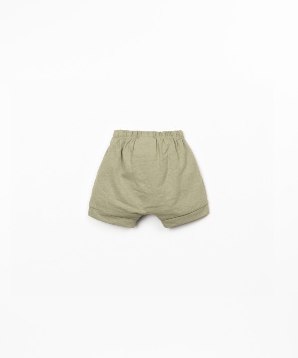 Jersey shorts in organic cotton and linen