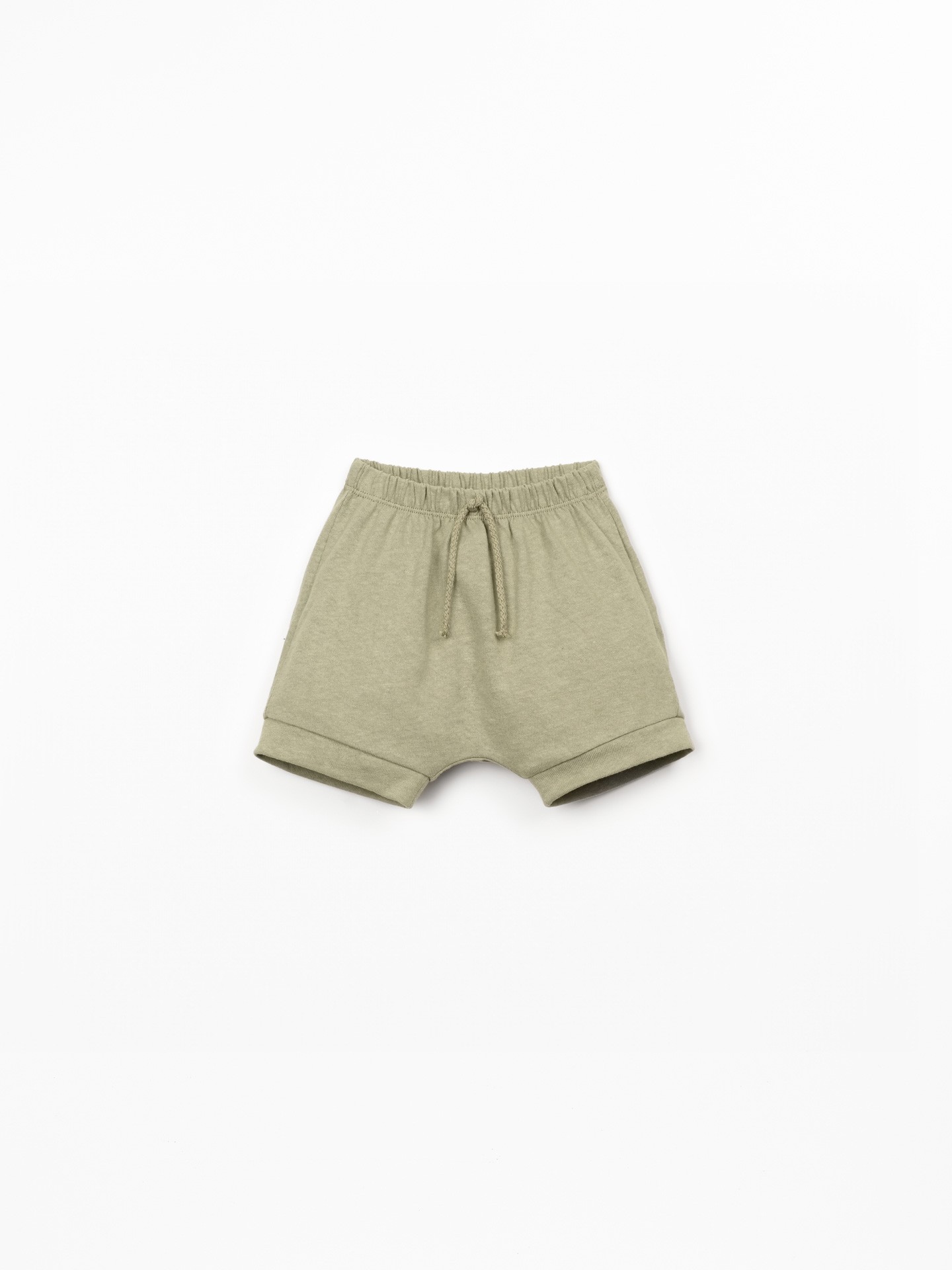 Short en maille en coton biologique et lin