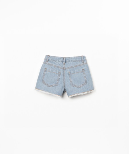 Pantalones cortos vaqueros de algodón con bolsillos