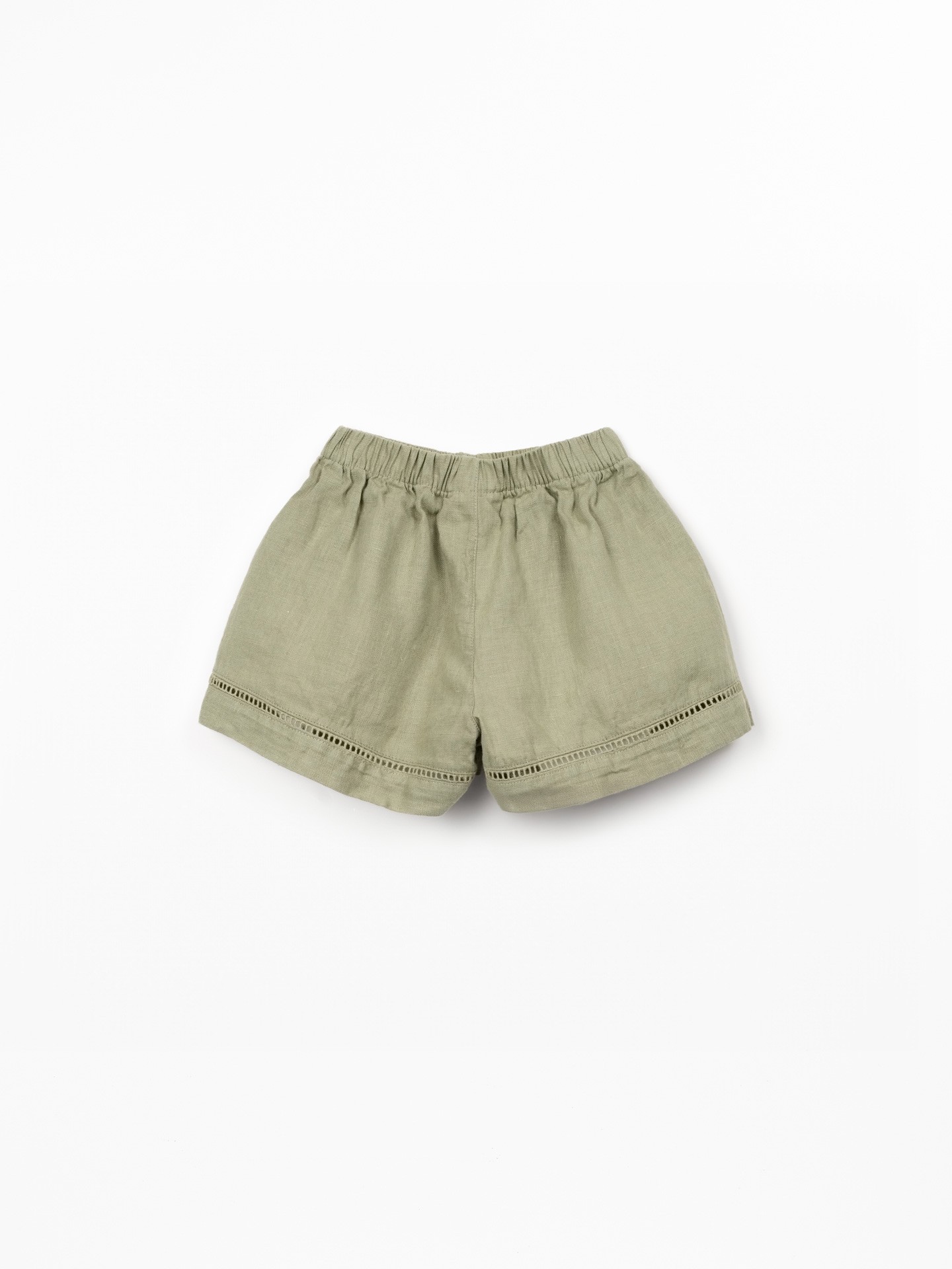 Short en lin avec ceinture élastique