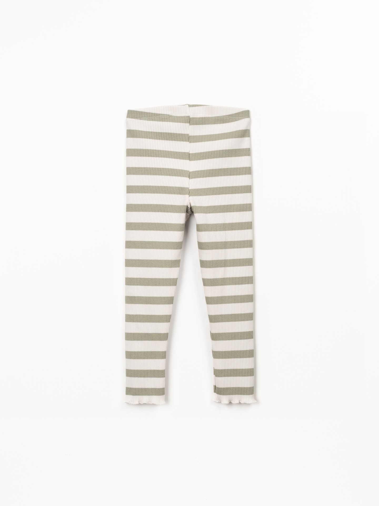 Striped leggings in cotton and modal blend
