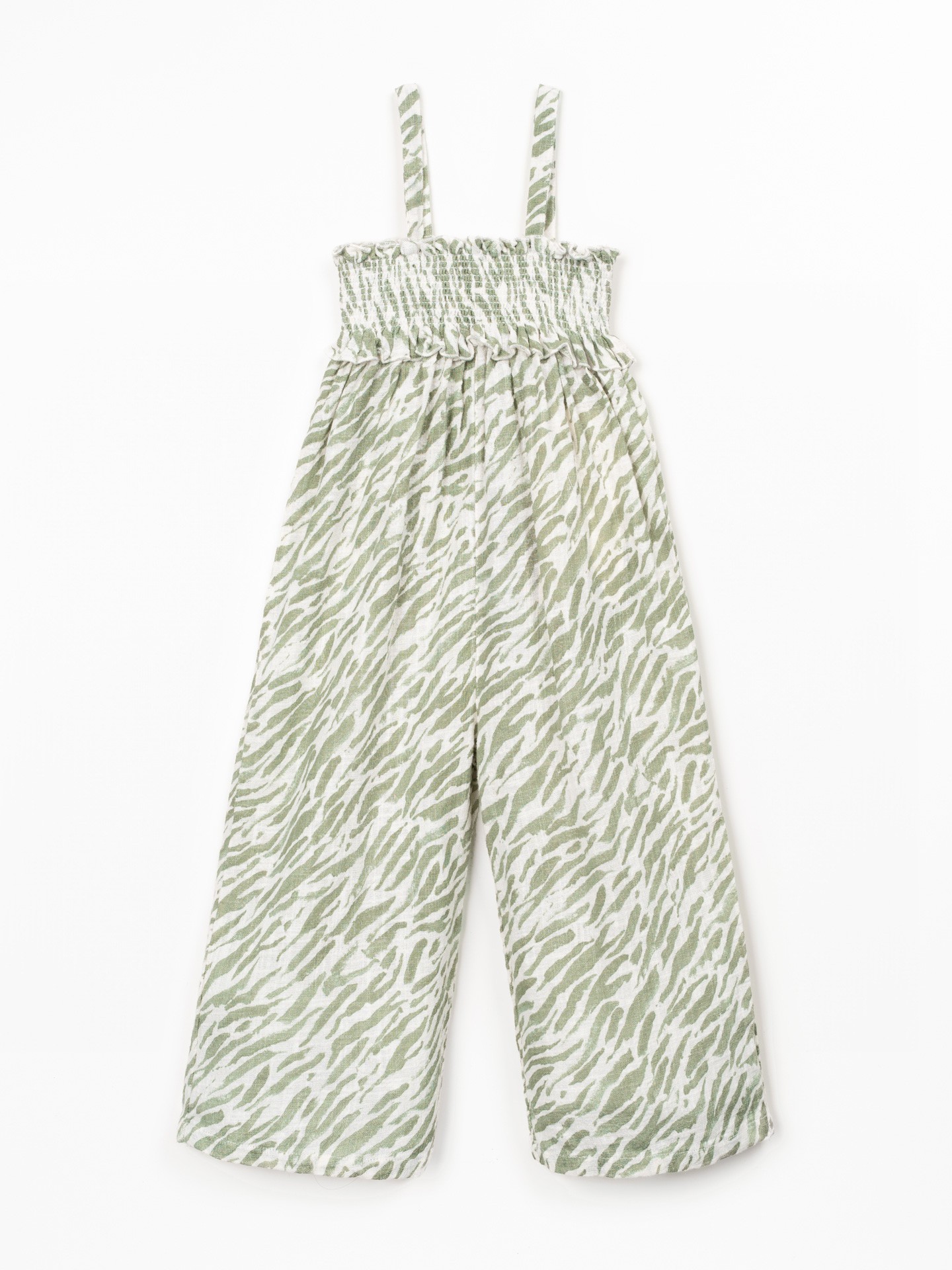 Macacão comprido com estampado de zebra