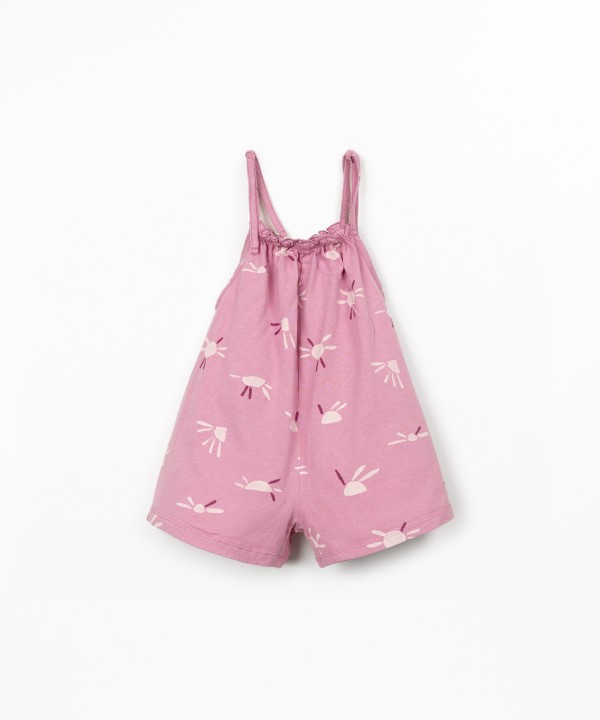 Macac�o de malha em algod�o com estampado