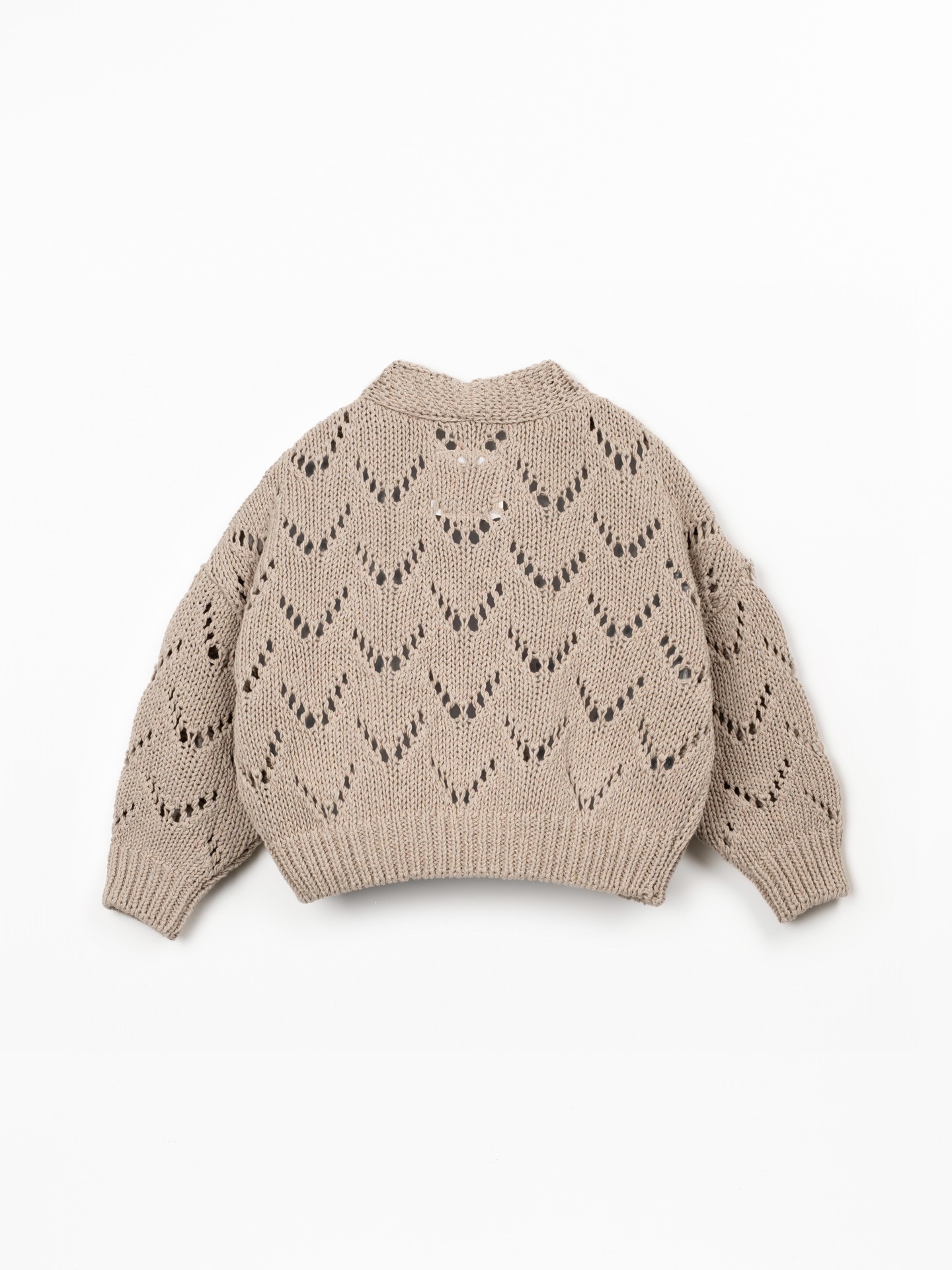 Casaco tricot com botões de coco