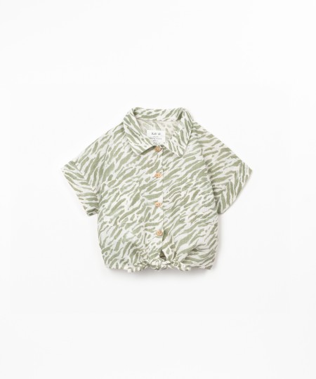 Camisa em algodão orgânico com estampado