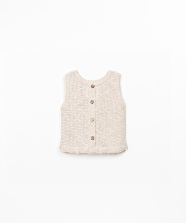 Top sans manches en maille texturée