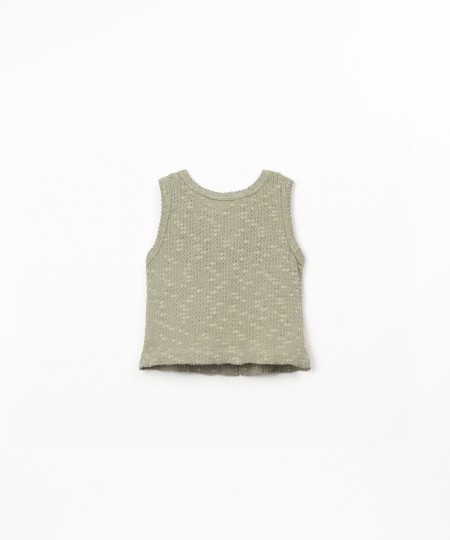 Top sans manches en maille texturée