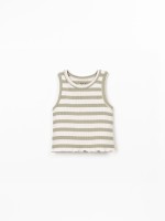 Sleeveless top with striped pattern