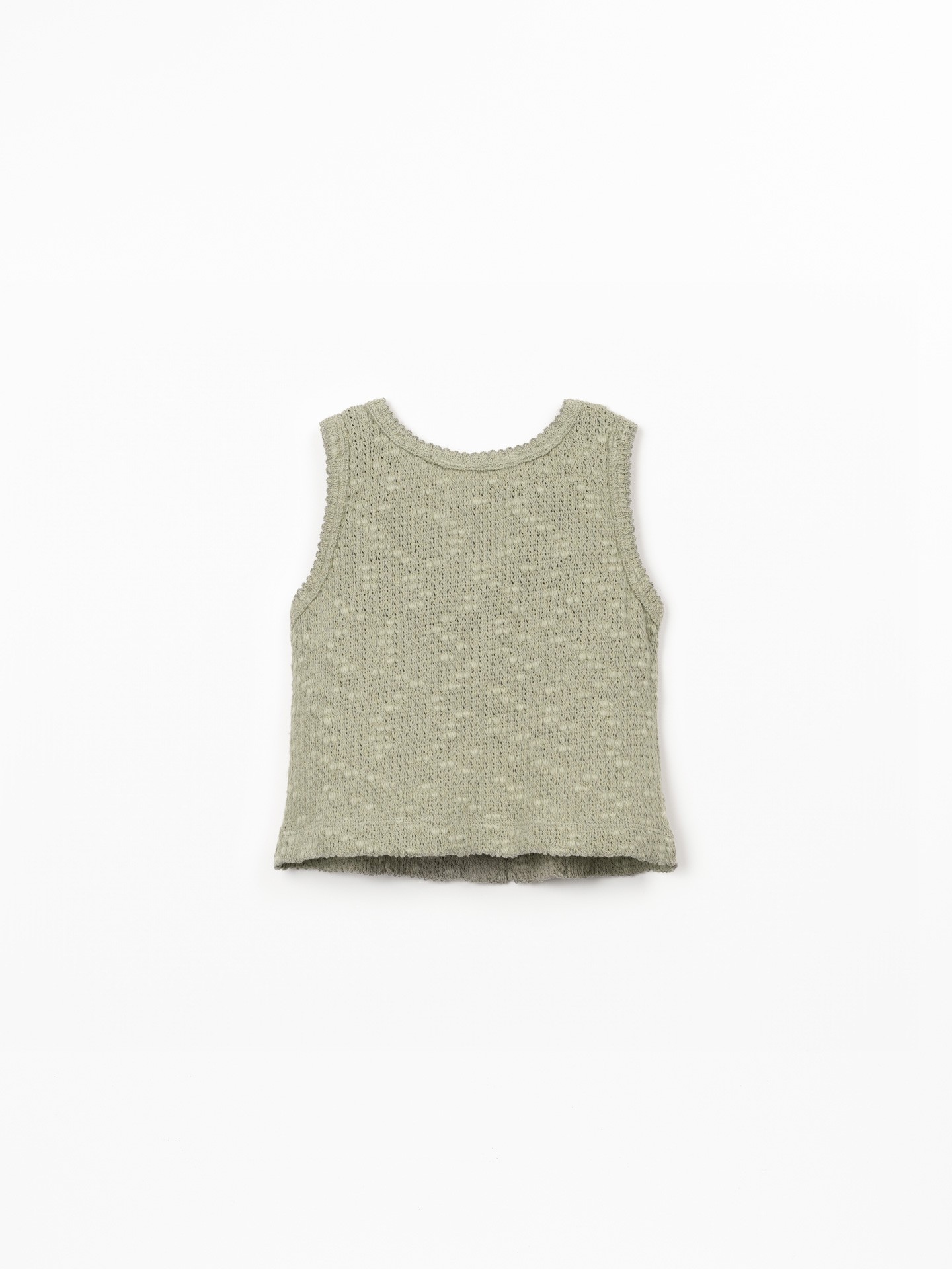 Top sans manches en maille texturée