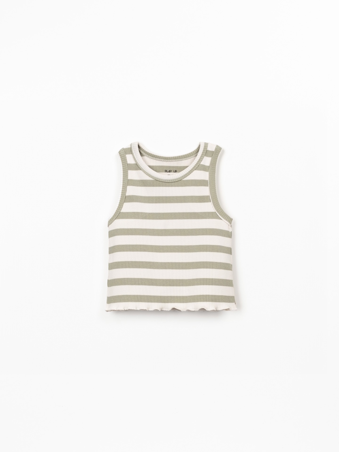 Top sans manches à motif rayé