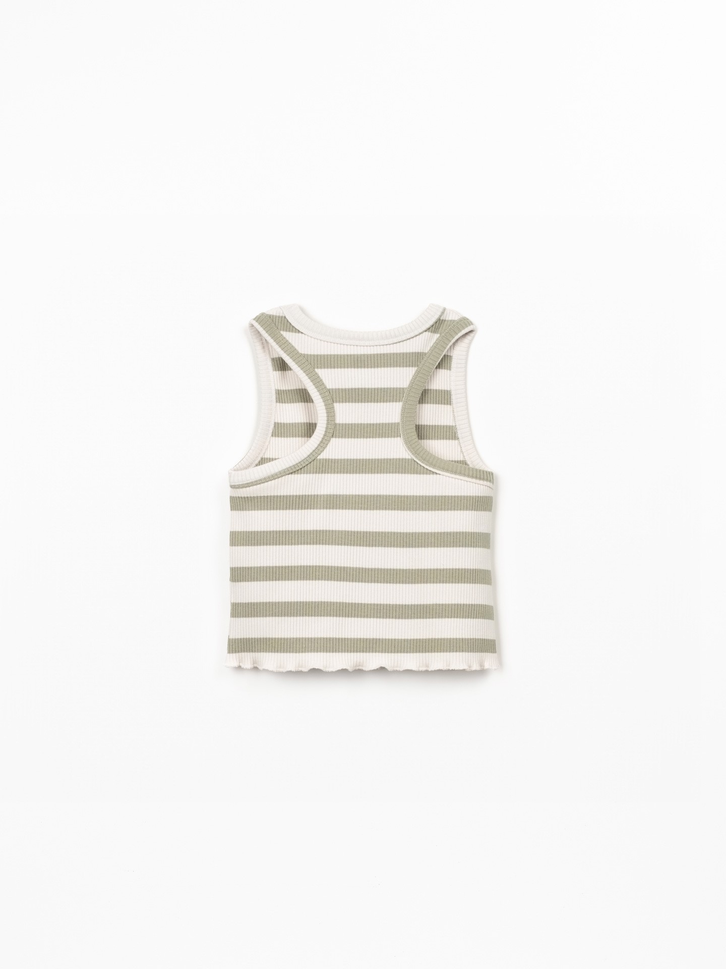 Top sans manches à motif rayé