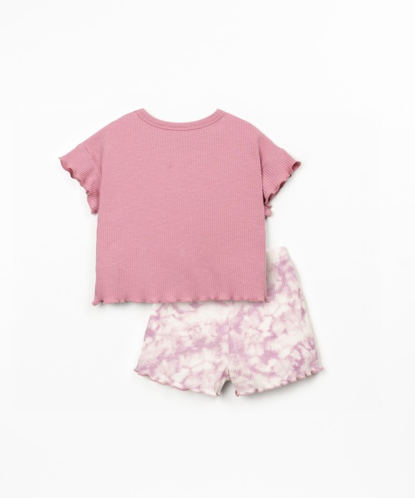 Pijama com estampado de algod�o org�nico