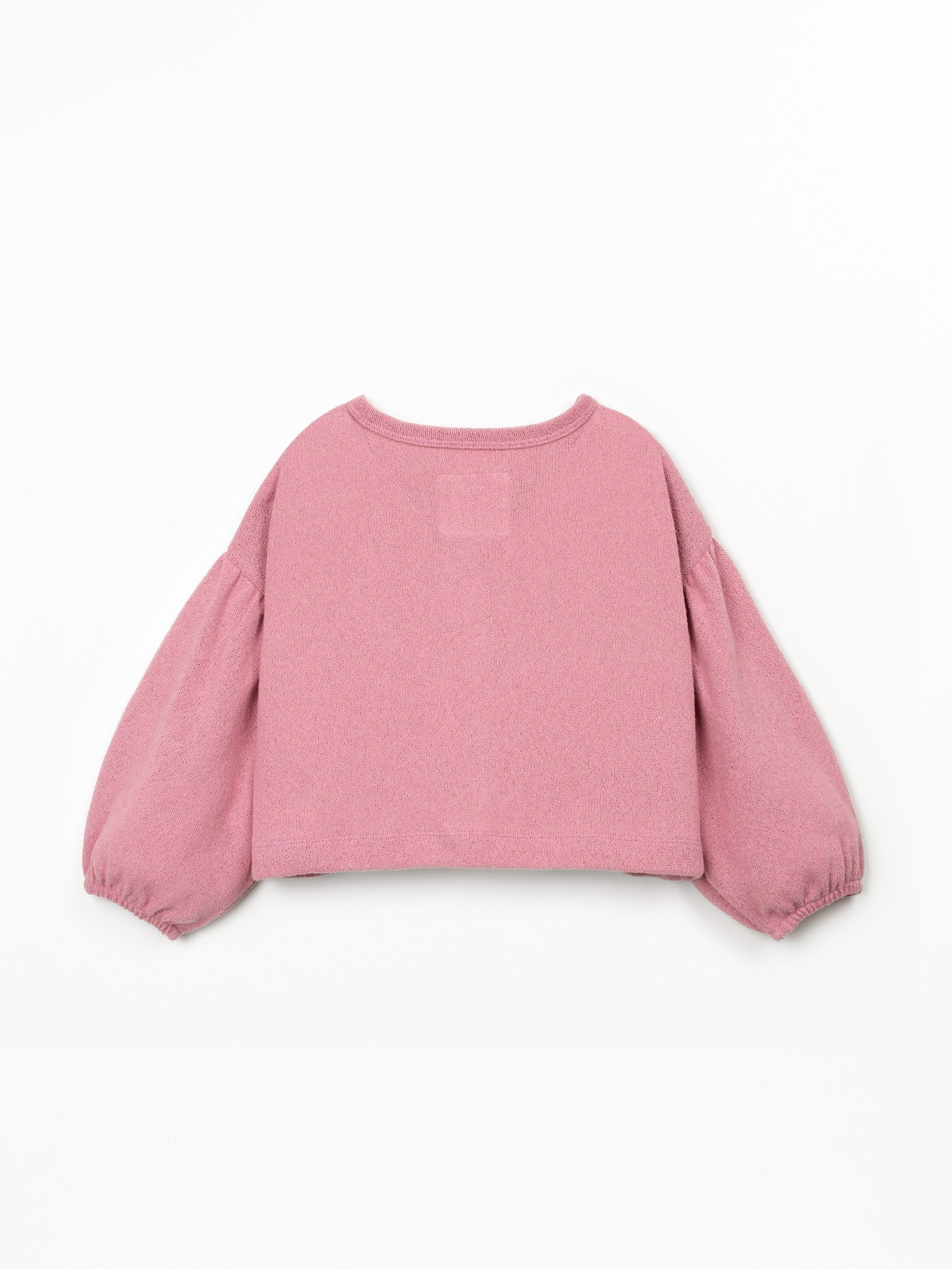 Knit cardigan with recycled fibers