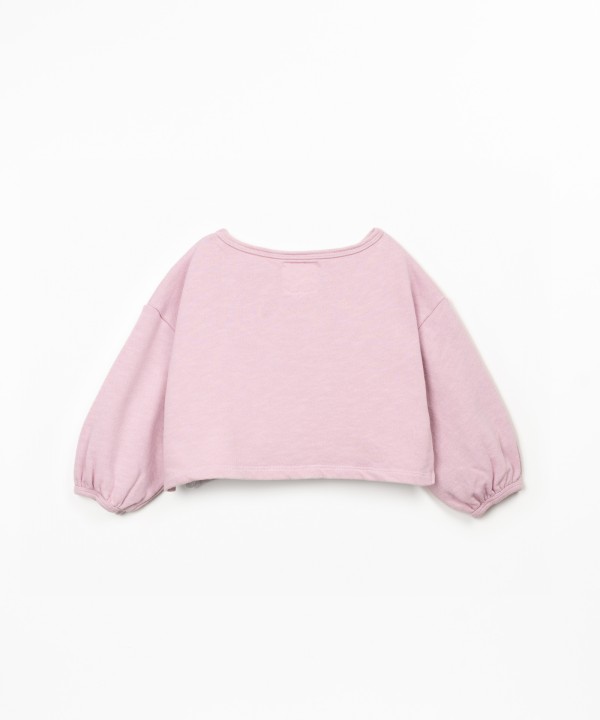 Fleece sweatshirt in organic cotton and cotton