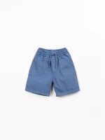 Twill shorts with pockets and adjustable drawstring