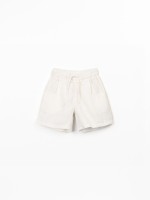 Linen shorts with adjustable belt
