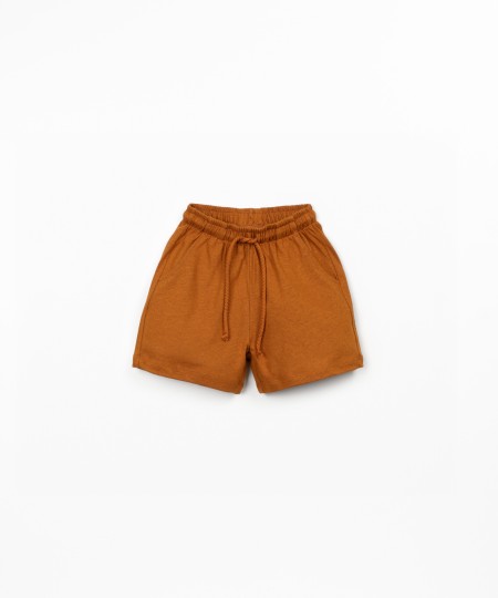 Short en maille avec lin