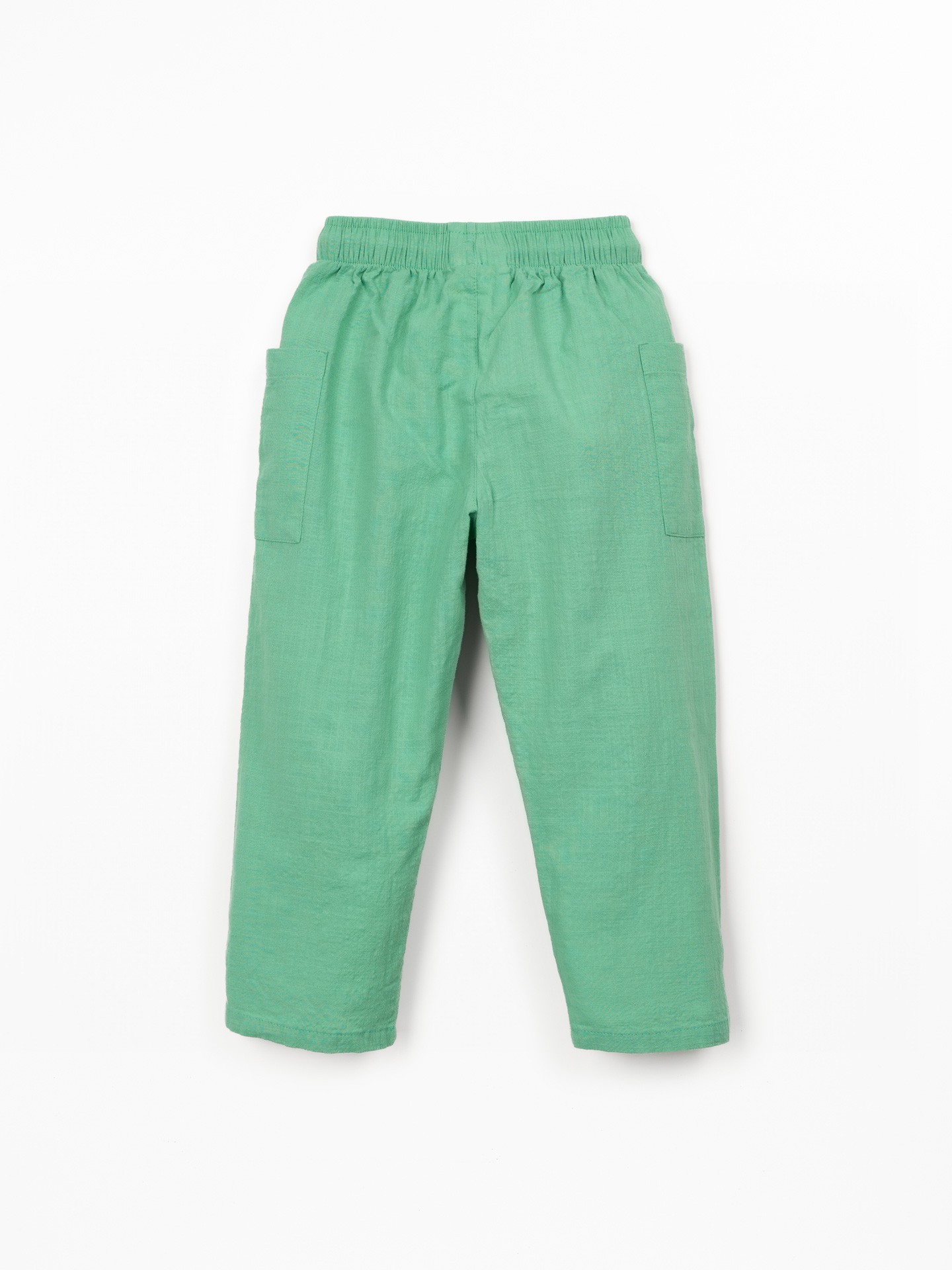 Organic cotton woven trousers