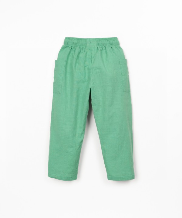 Pantaloni in tessuto di cotone biologico