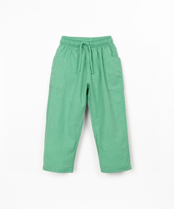 Pantaloni in tessuto di cotone biologico